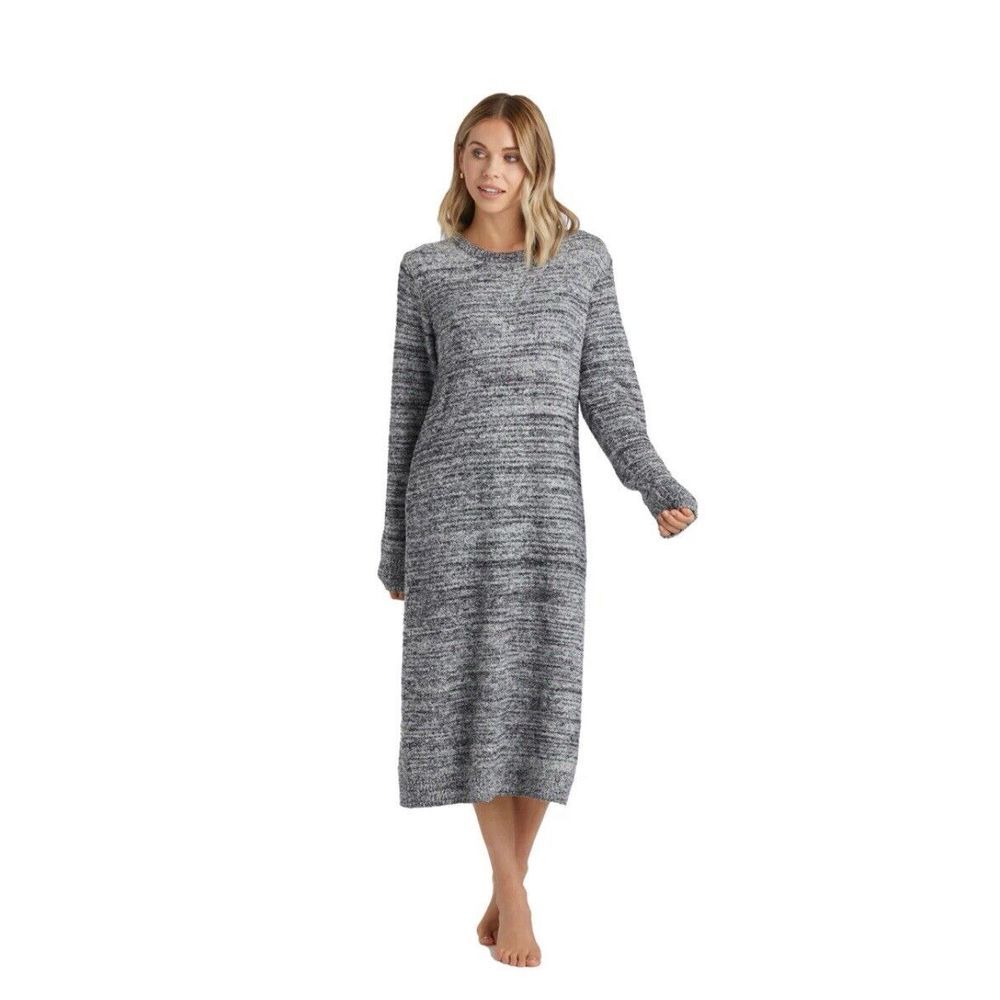 Softies Marshmallow Crew Neck Lounger Heather Black Size S/M